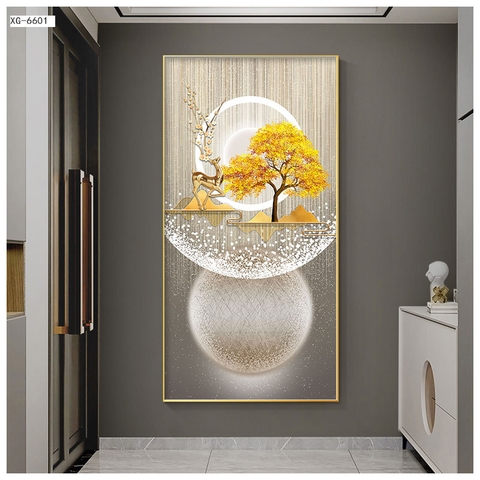0011DD Tranh Đính Đá Pha Lê Bức Dọc