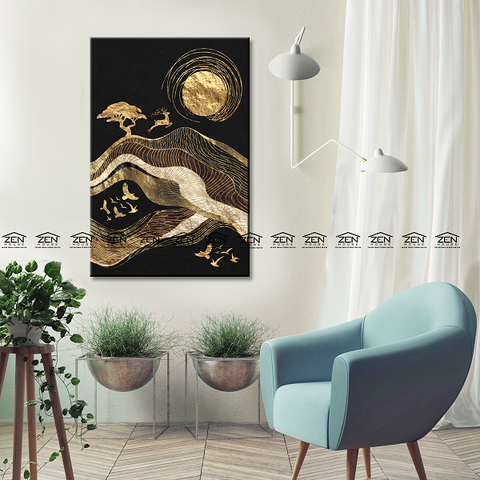 66TT Tranh Canvas Trừu Tượng