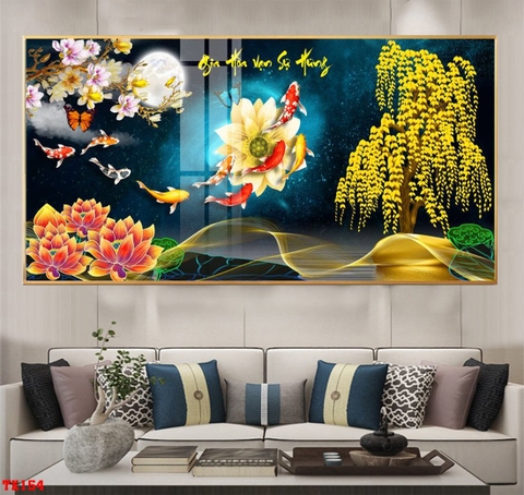 13CC Tranh Tráng Gương Cửu Ngư Quần Hội