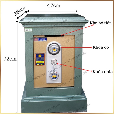 Két sắt việt tiệp KD46CD khoét mặt trước