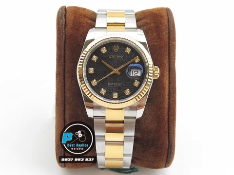 DJ FACTORY BEST 1:1 / ROLEX DATEJUST 36 BRACELET 3D GOLD 18K