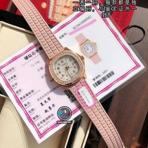 VIP NEW 2021 / ORIGINAL FACTORY BEST 1:1 / PATEK PHILIPPE AQUANAUT 5072R 35.6 X 7,7MM WOMEN KIM CƯƠNG THIÊN NHIÊN