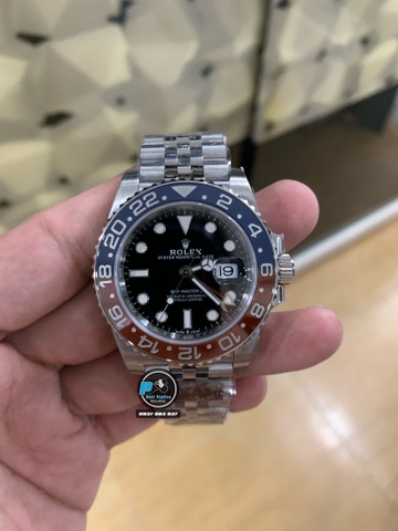 NEW 2021 / CLEAN FACTORY BEST 1:1 / ROLEX GMT MASTER II PESSI THÉP 904L CAL.3186