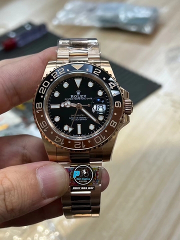 NEW 2022 / CLEAN FACTORY BEST 1:1 / ROLEX GMT MASTER II VER.4 EVEROSE GOLD CAL.3285