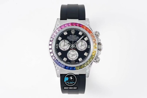 NEW 2022 / JVS FACTORY BEST 1:1 / ROLEX DAYTONA OYSTER RAINBOW 🌈 DIAMOND 40 X 12,5MM CAL.7750