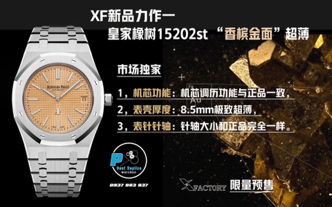 NEW 2020 / XF FACTORY BEST 1:1 / AP ROYAL OAK EXTRA-THIN 15202 39MM