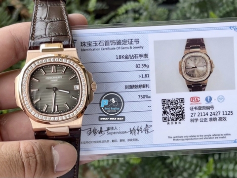 VIP NEW 2021 / ORIGINAL FACTORY BEST 1:1 / PATEK PHILIPPE NAUTILUS 5711/1R 40MM VÀNG HỒNG 18K. VÀNG KIM CƯƠNG THIÊN NHIÊN
