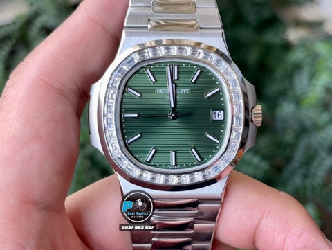 NEW 2022 / 3K FACTORY BEST 1:1 / PATEK PHILIPPE NAUTILUS 5711 DIAMOND BEZEL CAL.324SC