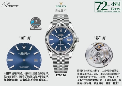 NEW 2021 / VS FACTORY BEST 1:1 / ROLEX DATEJUST 126333 41MM CAL.3235