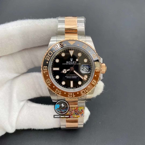 NEW 2022 / CLEAN FACTORY BEST 1:1 / ROLEX GMT MASTER II VER.4 EVEROSE GOLD THÉP 904L CAL.3285