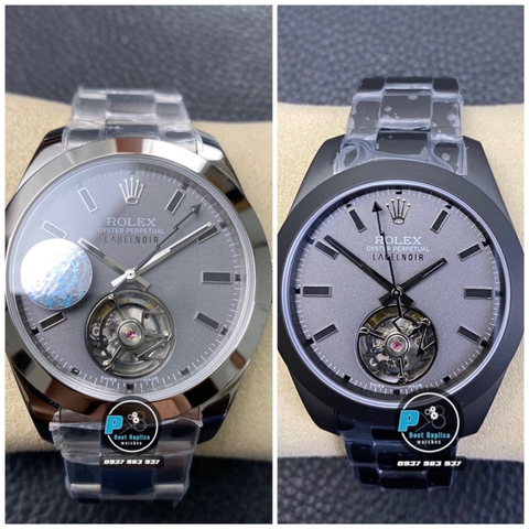 NEW 2023 / JB FACTORY BEST 1:1 / ROLEX OYSTER LABEL NOIR 42MM TOURBILLION