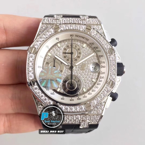 JF FACTORY BEST 1:1 / AP ROYAL OAK OFFSHORE CHRONOGRAPH FULL DIAMOND 42