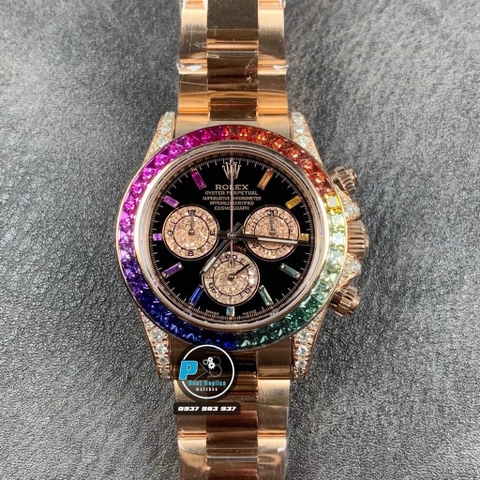 VIP NEW 2020 / ORIGINAL FACTORY BEST 1:1 / ROLEX DAYTONA 116595RBOW EVEROSE GOLD 18K CAL.4130