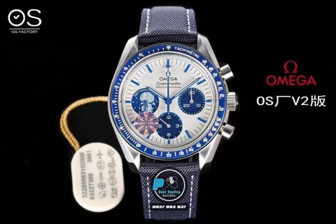NEW 2022 / OS FACTORY BEST 1:1 / OMEGA Speedmaster “Silver Snoopy Award” 50th Anniversary Chronograph 42mm VER.2