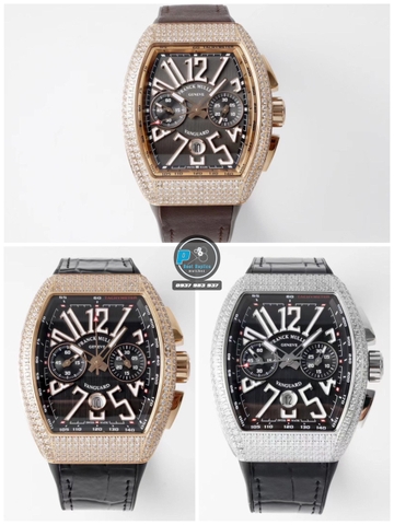 NEW 2021 / ABF FACTORY BEST 1:1 / FRANK MULLER VANGUARD YACHTING V45 CHRONOGRAPH DIAMOND