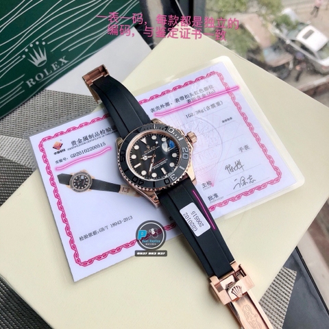 VIP NEW 2021 / ORIGINAL FACTORY 1:1 / ROLEX YACHT MASTER 40 116655 EVEROSE GOLD 18K