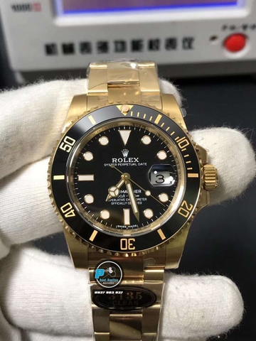 NEW 2022 / CLEAN FACTORY BEST 1:1 / ROLEX SUBMARINE DATE 116618 FULL GOLD CAL.3135 40MM
