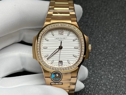 NEW 2021 / 3K FACTORY BEST 1:1 / PATEK PHILIPPE NAUTILUS 7118 LADY ROSE GOLD CAL.324SC