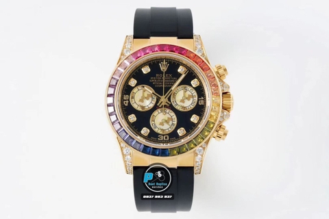 NEW 2022 / JVS FACTORY BEST 1:1 / ROLEX DAYTONA OYSTER RAINBOW 🌈 DIAMOND 40 X 12,5MM CAL.7750