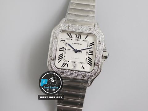A8 FACTORY BEST 1:1 / CARTIER SANTOS DE LARGE WSSA0009 DIAMOND