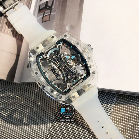VIP NEW 2021 / ORIGINAL FACTORY BEST 1:1 / RICHARD MILLER RM 53-02 SHAPHIRE CRYSTAL TOURBILLION LIMITED