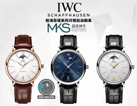NEW 2023 / MKS FACTORY BEST 1:1 / IWC PORTOFINO MOONPHASE 40 X 11MM