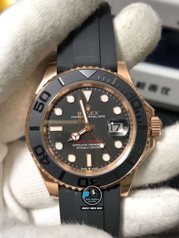 NEW 2022 / CLEAN FACTORY 1:1 / ROLEX YACHT MASTER 40MM 116655 EVEROSE GOLD CAL.3135