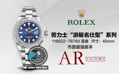 AR FACTORY BEST 1:1 / ROLEX YACHT MASTER 40 3135