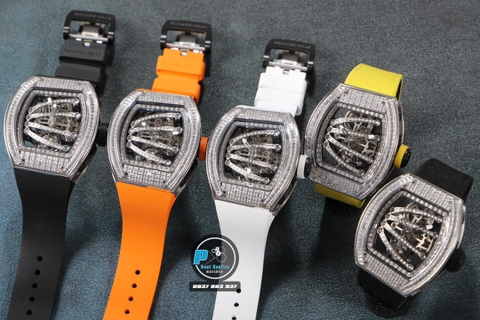 NEW 2022 / RM FACTORY BEST 1:1 / RICHARD MILLER RM 59-01 FULL DIAMOND BAGUETTE TOURBILLION LIMITED