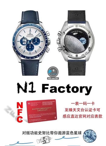 NEW 2022 / N1 FACTORY BEST 1:1 / OMEGA Speedmaster “Silver Snoopy Award” 50th Anniversary Chronograph 42mm