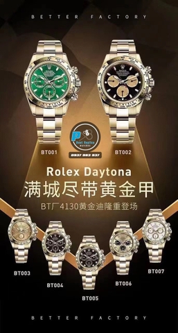NEW 2023 / BETTER (3K) FACTORY BEST 1:1 / ROLEX DAYTONA OYSTERFLEX 40 x 12,2MM CAL.4130 GOLD