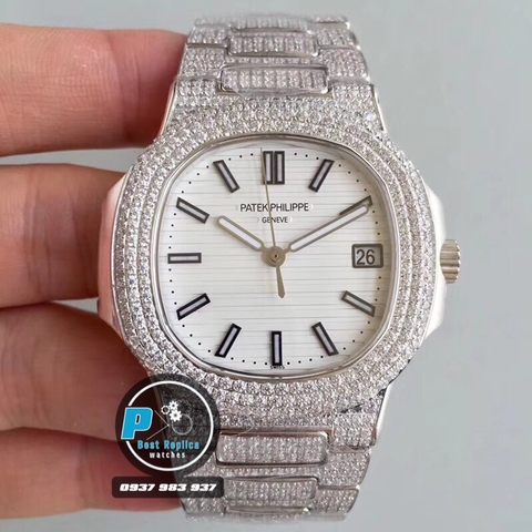 TW FACTORY BEST 1:1 / PATEK PHILIPPE NAUTILUS 5711 FULL DIAMOND
