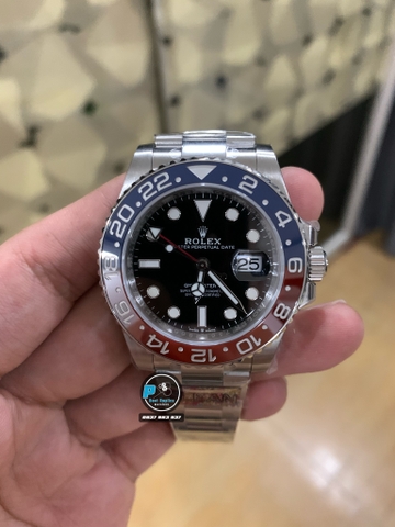 NEW 2021 / CLEAN FACTORY BEST 1:1 / ROLEX GMT MASTER II PESSI THÉP 904L CAL.3186