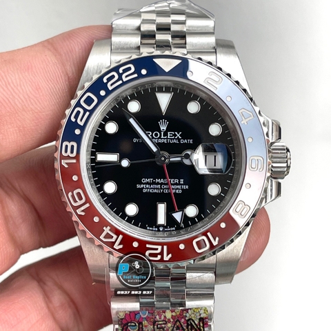 NEW 2021 / CLEAN FACTORY BEST 1:1 / ROLEX GMT MASTER II THÉP 904L CAL.3186