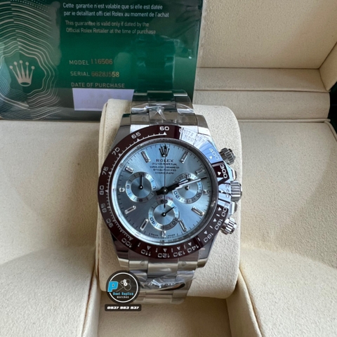 NEW 2022 / BETTER (3K) FACTORY BEST 1:1 / ROLEX DAYTONA OYSTER STEEL 116506IBL BLUE ICE DIAL 40 x 12,2MM CAL.4130