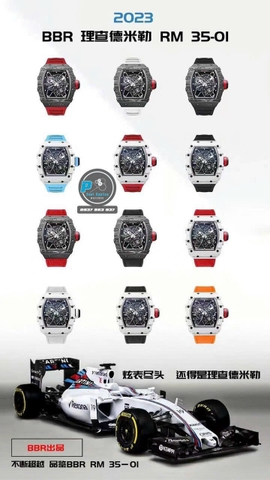NEW 2023 / BBR FACTORY BEST 1:1 / RICHARD MILLER RM 35-01 RAFAEL NADAL  CARBON TPT 50GR CORE RMUL3