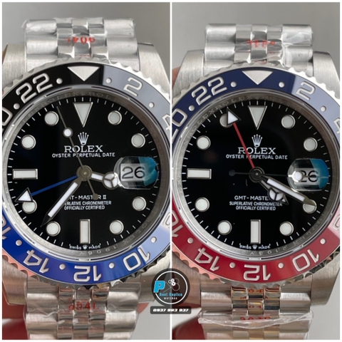 NEW 2021 / GS FACTORY BEST 1:1 / ROLEX GMT MASTER II THÉP 904L CAL.3186