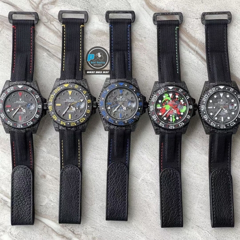 NEW 2022 / 3K FACTORY BEST 1:1 / ROLEX GMT MASTER II DiW CARBON CAL.3186