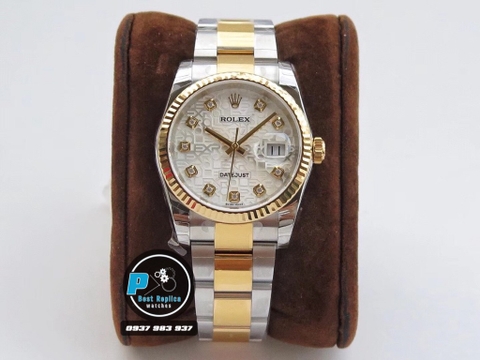 DJ FACTORY BEST 1:1 / ROLEX DATEJUST 36 BRACELET 3D GOLD 18K