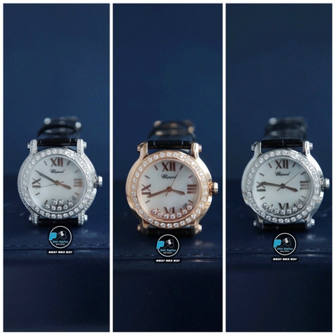 VIP NEW 2023 / ORIGINAL FACTORY BEST 1:1 / CHOPARD HAPPY DIAMOND SPORT MẶT SỐ VÀ VÀNH 39 VIÊN KIM CƯƠNG THIÊN NHIÊN VVS 2.0 CARAT