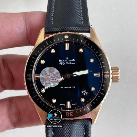 NEW 2021 / GF FACTORY BEST 1:1 / BLANCPAIN FIFTY FATHOMS BATHYSCAPHE GOLD 18K