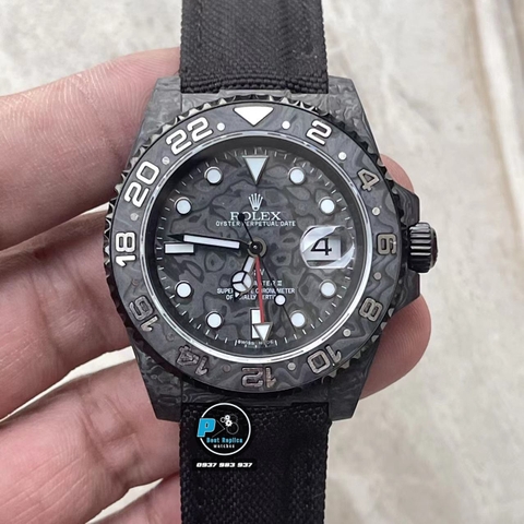 NEW 2022 / DIW FACTORY BEST 1:1 / ROLEX DIW GMT MASTER II CARBON FIBER LIMITED CAL.3186