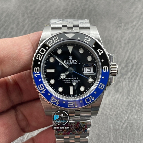 NEW 2021 / CLEAN FACTORY BEST 1:1 / ROLEX GMT MASTER II BATMAN THÉP 904L CAL.3186