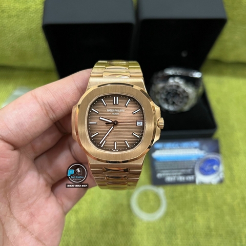 NEW 2022 / 3K FACTORY BEST 1:1 / PATEK PHILIPPE NAUTILUS 5711 ROSE GOLD 40MM CAL.324SC