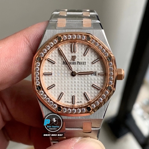 VIP NEW 2020 / ORIGINAL FACTORY BEST 1:1 / AP ROYAL OAK 67651SR LADY GOLD 18K DIAMOND BEZEL