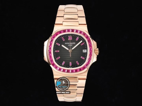NEW 2022 / GR FACTORY BEST 1:1 / PATEK PHILIPPE NAUTILUS 5711 RUBY DIAMOND COLOR 💎 40MM 9015/CAL324