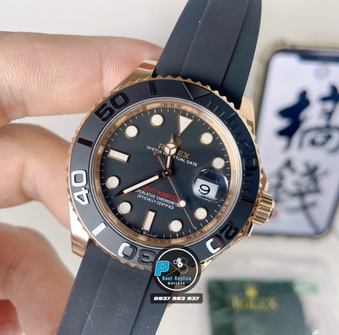 NEW 2025 / ARF FACTORY BEST 1:1 / ROLEX YACHT MASTER 40 EVEROSE GOLD 144GR CAL.3235