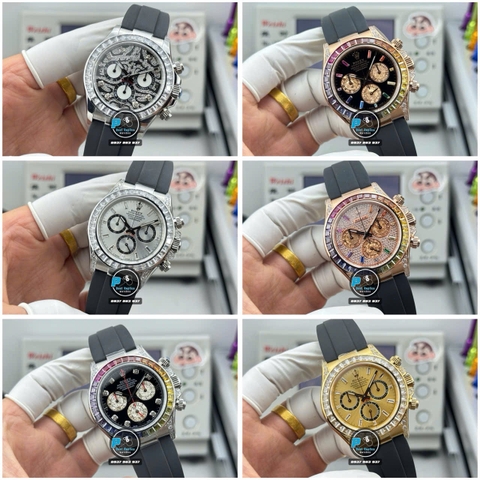 NEW 2026 / N+ FACTORY BEST 1:1 / ROLEX DAYTONA CAL.4130 DIAMOND BAGUETTE