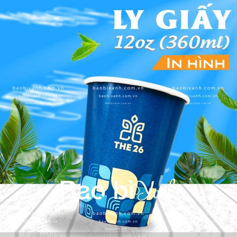 Ly giấy 12oz (360ml) in hình - 1PE