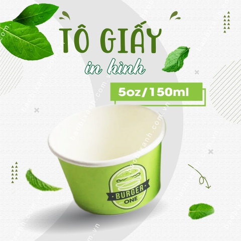 Tô giấy 150ml (5oz) in hình - 2PE